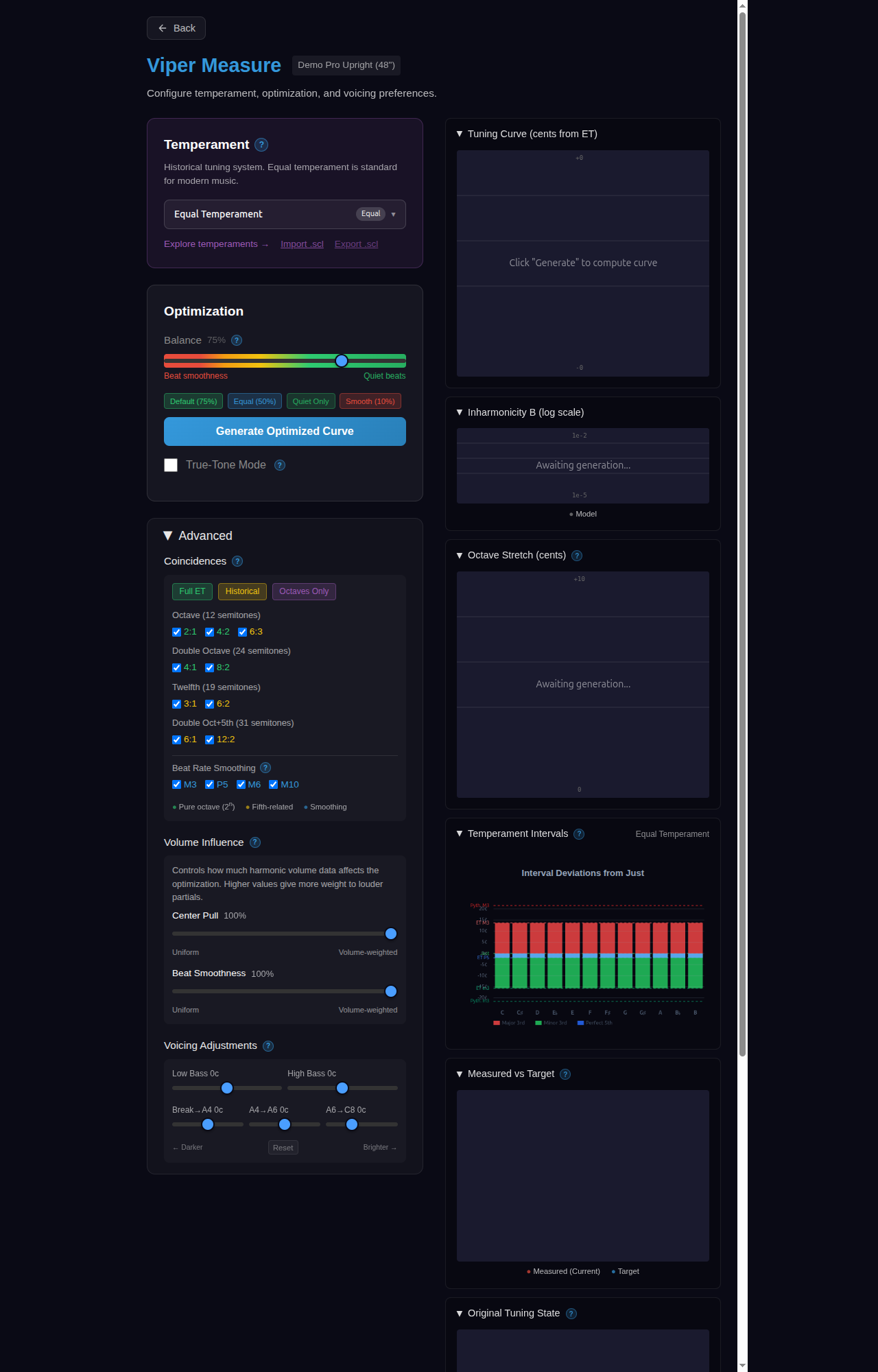 Measured finalization screen