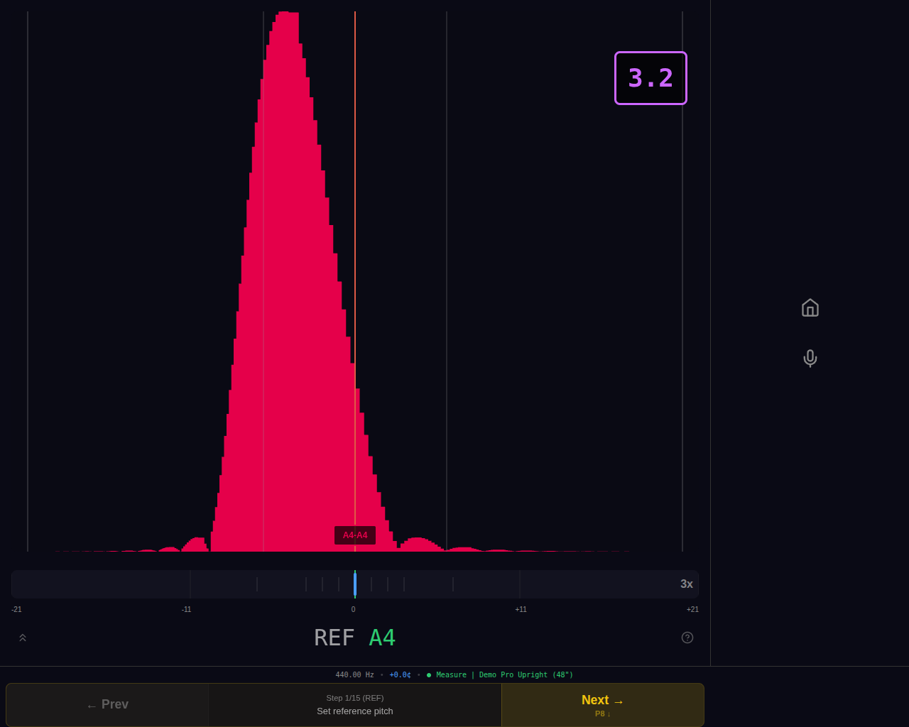 Aural tuning REF step