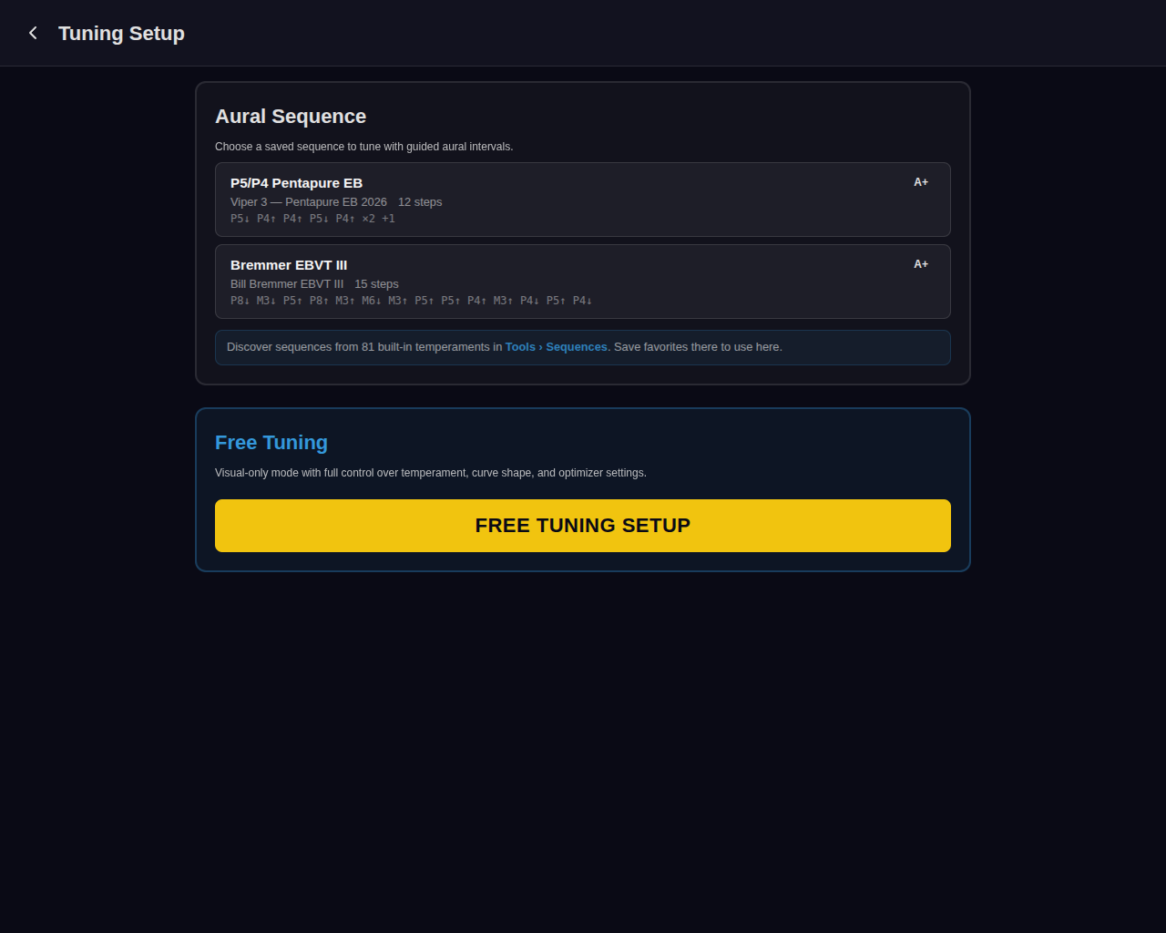 Tuning path selection